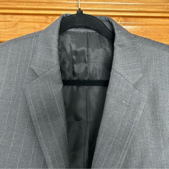 John Varvatos Premium Tailored Delancy Charcoal Blazer Size 42 Long - Picture 8 of 14